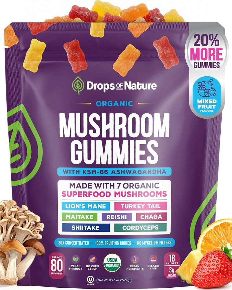 Gomitas de Hongos 8 en 1 - Drops Of Nature®
