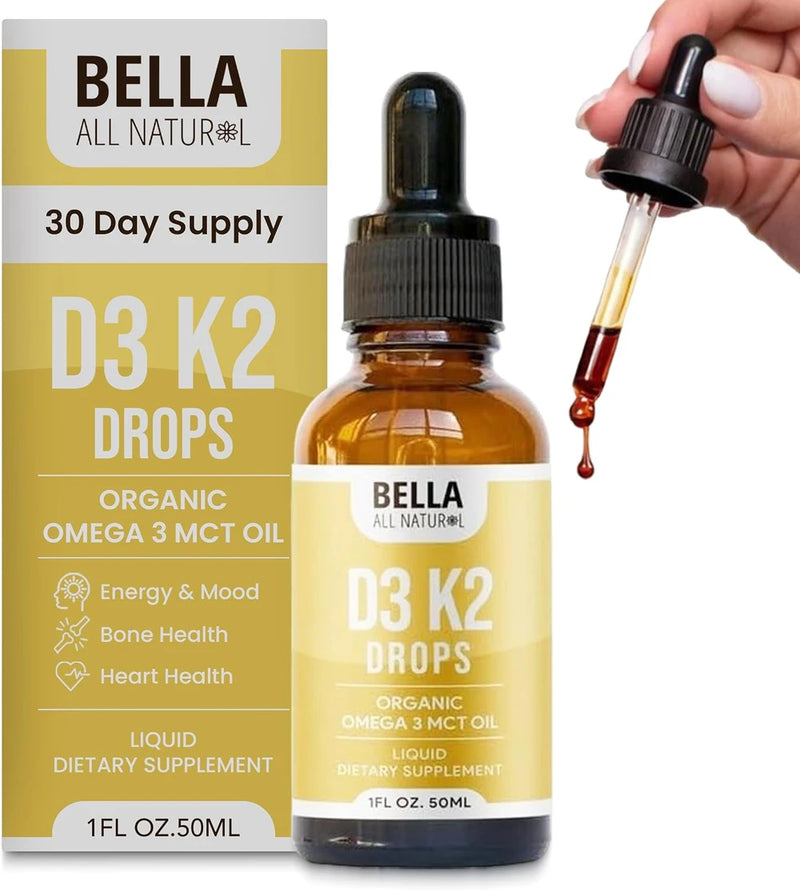 Bella All Natural Gotas Liquidas Vitamina D3 K2