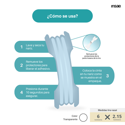 Kit Respira Fácil: 30 tiras nasales y 30 cintas bucales